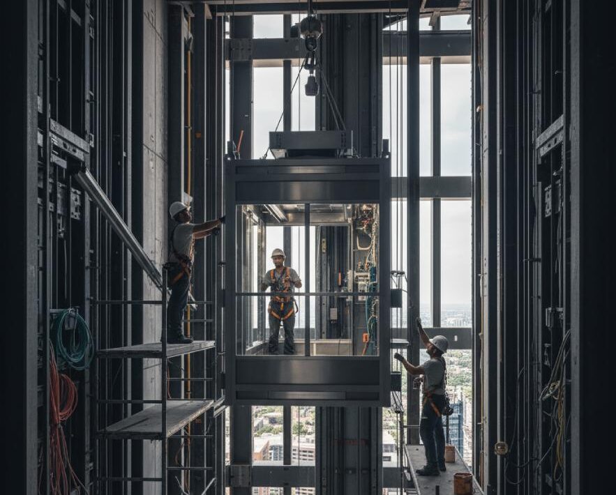 Travaux d'installation d'ascenseur