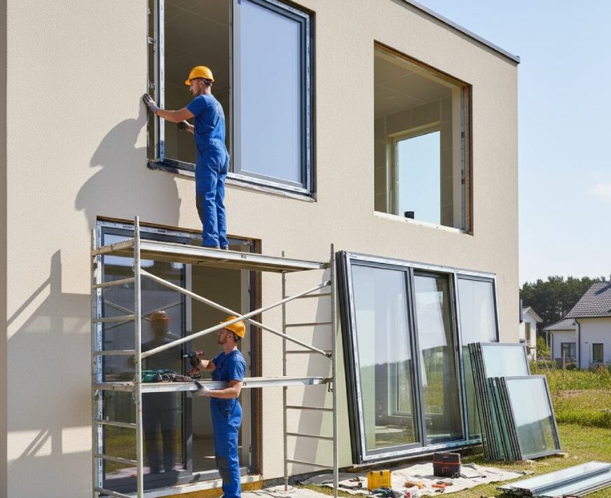 Pose de menuiserie en aluminium