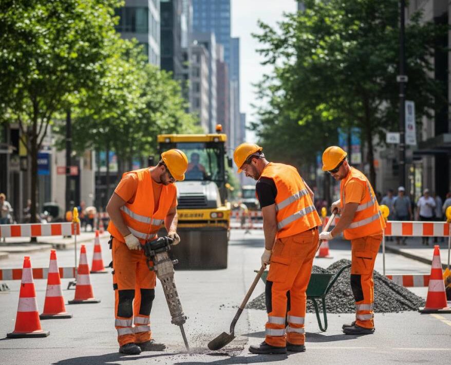 Travaux de voirie urbaine
