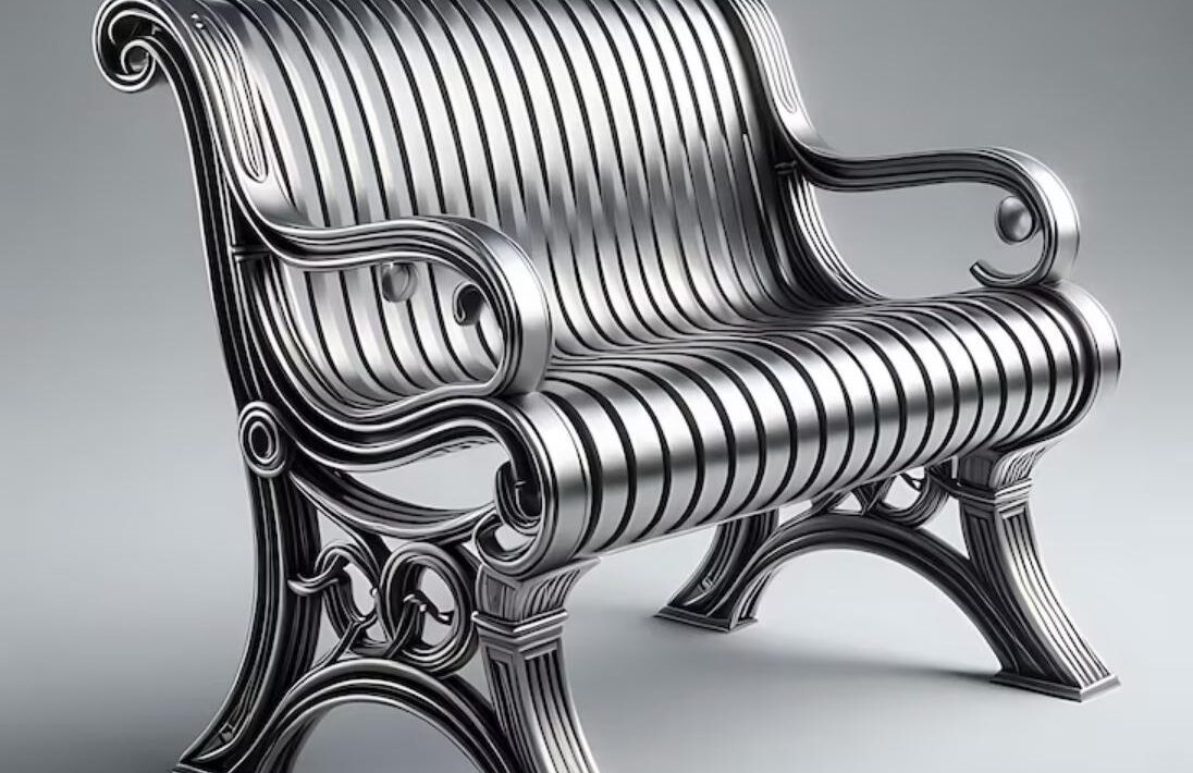 Chaise en acier tubulaire