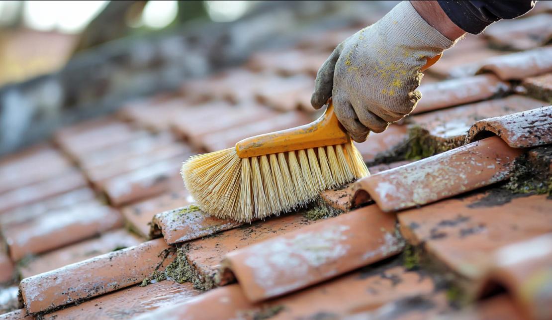 Démousser à la brosse dure